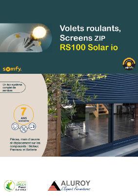 Documentation volet solaire RS100 io de chez Somfy