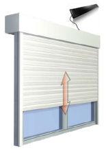 Volet roulant solaire pour intégration dans bloc baie aluminium ou pvc